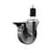 Service Caster 4'' Semi Steel Swivel 1-1/2'' Expanding Stem Caster with Brake SCC-EX20S414-SSS-PLB-112 - alternate 1